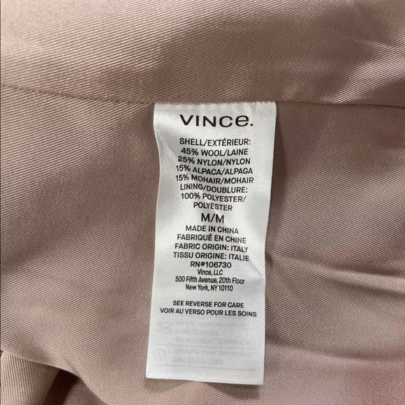 NWT $795 Vince Textured Wool Blend Notch Collar Coat - Picture 7 of 7